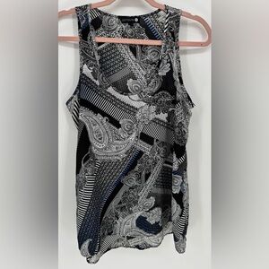 Cotton On Women's Sheer Paisley Tunic Sleeveless Blouse